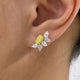 Diamond Stud Earrings 2.6 ct Yellow Gold