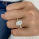 Amoura Ring 2.8 ct TCW , Solid Gold 14k
