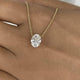 Minimalist Necklace 1.5 ct TCW , Solid Gold 14k