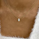 Minimalist Necklace 1.5 ct TCW , Solid Gold 14k