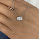Minimalist Necklace 1 ct TCW , Solid Gold 14k
