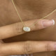 Minimalist Necklace 1 ct TCW , Solid Gold 14k