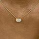 Minimalist Necklace 1 ct TCW , Solid Gold 14k