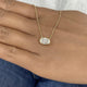 Minimalist Necklace 1 ct TCW , Solid Gold 14k
