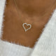 Heart Wreath Necklace 1.7 ct TCW , Solid Gold 14k