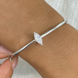 Minimalistic Bracelet 0.8 ct TCW , Solid Gold 14k