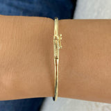 Minimalistic Bracelet 0.8 ct TCW , Solid Gold 14k
