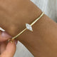 Minimalistic Bracelet 0.8 ct TCW , Solid Gold 14k