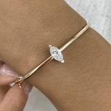 Trendy Bracelet 0.8 ct TCW , Solid Gold 14k