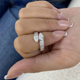 Two-Stone Band Ring 1.6ct TCW, 14K Gold