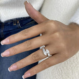 Two-Stone Band Ring 1.6ct TCW, 14K Gold