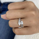 Two-Stone Band Ring 1.6ct TCW, 14K Gold
