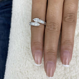 Two-Stone Band Ring 1.6ct TCW, 14K Gold