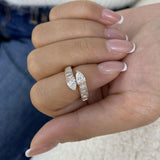 Two-Stone Anniversary Ring Ring 1.6ct TCW, 14K Gold