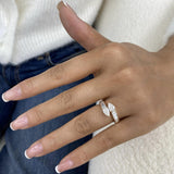 Two-Stone Anniversary Ring Ring 1.6ct TCW, 14K Gold