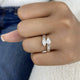 Two-Stone Anniversary Ring Ring 1.6ct TCW, 14K Gold
