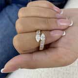 Two-Stone Anniversary Ring Ring 1.6ct TCW, 14K Gold