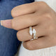 Two-Stone Anniversary Ring Ring 1.6ct TCW, 14K Gold