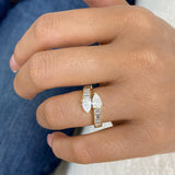 Two-Stone Anniversary Ring Ring 1.6ct TCW, 14K Gold