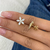 Post-On Stud Earrings 1.8 ct TCW , Solid Gold 14k