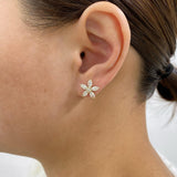 Post-On Stud Earrings 1.8 ct TCW , Solid Gold 14k