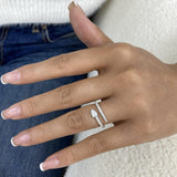 Open Band Ring 0.6ct TCW, 14K Gold