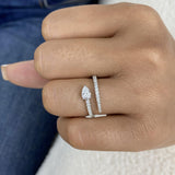 Open Band Ring 0.6ct TCW, 14K Gold