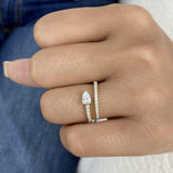 Wrap Band Ring 0.6ct TCW, 14K Gold