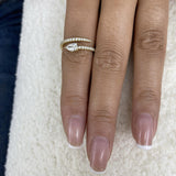 Wrap Band Ring 0.6ct TCW, 14K Gold