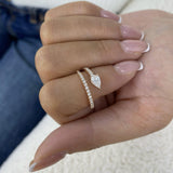 Wrap Band Ring 0.6ct TCW, 14K Gold