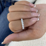 Half-Eternity Band Ring 0.9ct TCW, 14K Gold
