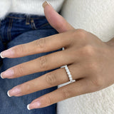 Half-Eternity Band Ring 0.9ct TCW, 14K Gold