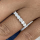 7-Stone Band Ring 0.9 ct TCW , Solid Gold 14k