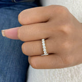 Half-Eternity Band Ring 0.9ct TCW, 14K Gold