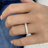 Half-Eternity Band Ring 0.9ct TCW, 14K Gold
