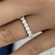 7-Stone Band Ring 0.9 ct TCW , Solid Gold 14k
