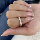 Half-Eternity Band Ring 0.9ct TCW, 14K Gold