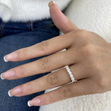 Half-Eternity Band Ring 0.9ct TCW, 14K Gold