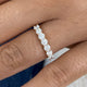 7-Stone Band Ring 0.9 ct TCW , Solid Gold 14k