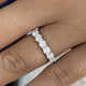 7-Stone Band Ring 1.2 ct TCW , Solid Gold 14k