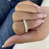 Half-Eternity Band Ring 1.2ct TCW, 14K Gold