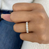 Half-Eternity Band Ring 1.2ct TCW, 14K Gold