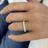 Half-Eternity Band Ring 1.2ct TCW, 14K Gold