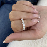 Half-Eternity Band Ring 1.2ct TCW, 14K Gold