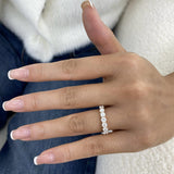 Half-Eternity Band Ring 1.2ct TCW, 14K Gold