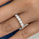 7-Stone Band Ring 1.2 ct TCW , Solid Gold 14k