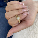 Braided Band Ring 0.5 ct TCW , Solid Gold 14k