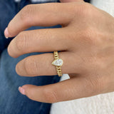 Braided Band Ring 0.5 ct TCW , Solid Gold 14k