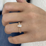 Solitaire Engagement Ring 0.6ct TCW, 14K Gold