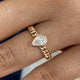 Braided Band Ring 0.6 ct TCW , Solid Gold 14k